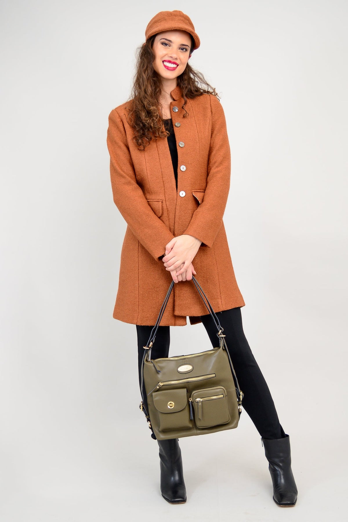 Verona Coat, Copper, Boiled Wool- Final Sale