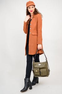 Verona Coat, Copper, Boiled Wool- Final Sale
