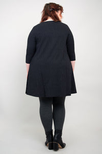Veronica Tunic, Blk/Grey Stripe, Bamboo