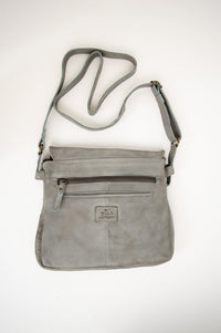 Handbag 098, Grey, Leather