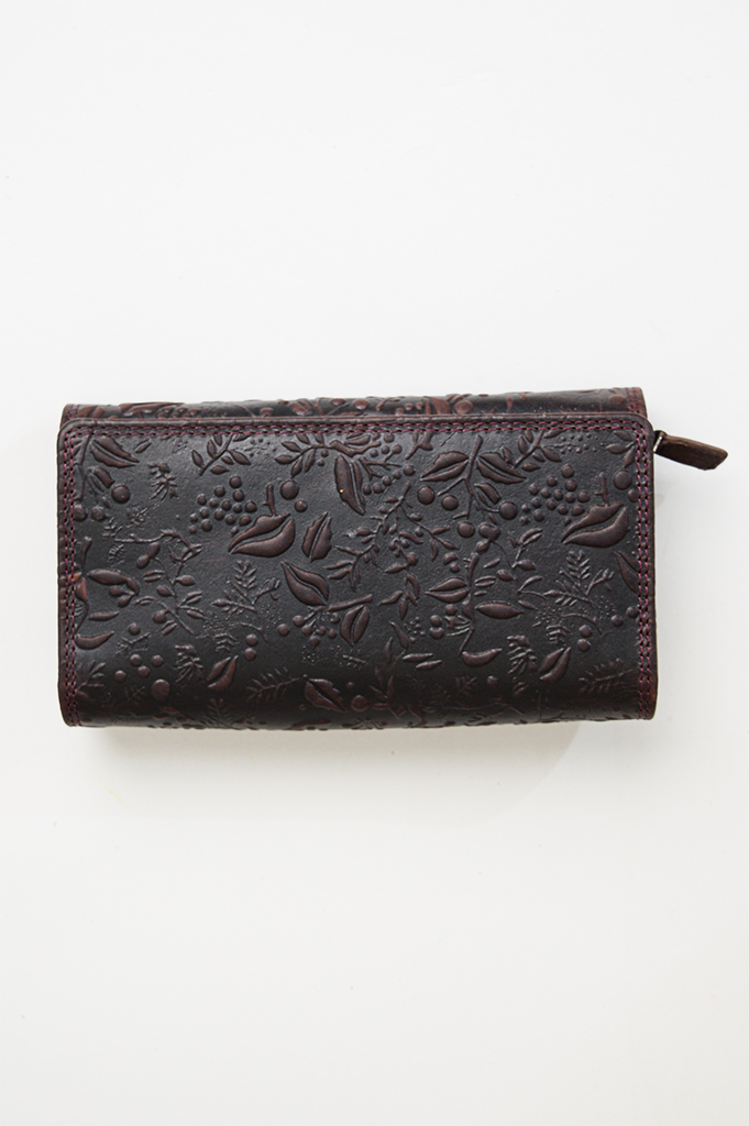 Adrian Klis 100 Flower Wallet, Browm, Leather