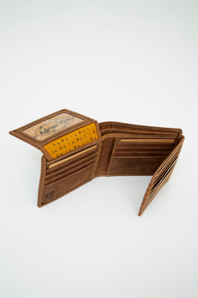 Adrian Klis 233 Bill Fold, Buffalo Leather