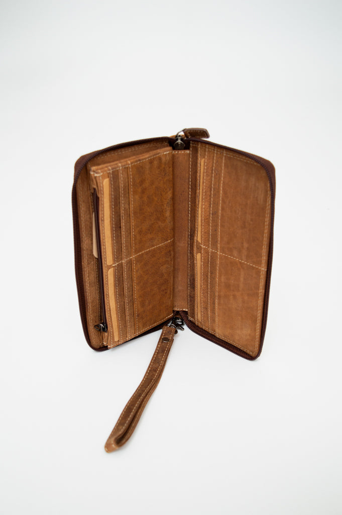 Adrian Klis 295 Single Zip Wallet, Buffalo Leather