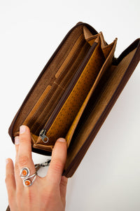 Adrian Klis 295 Single Zip Wallet, Buffalo Leather