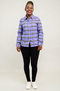 Alexis Top, Comfrey Plaid, Cotton Flannel - Final Sale