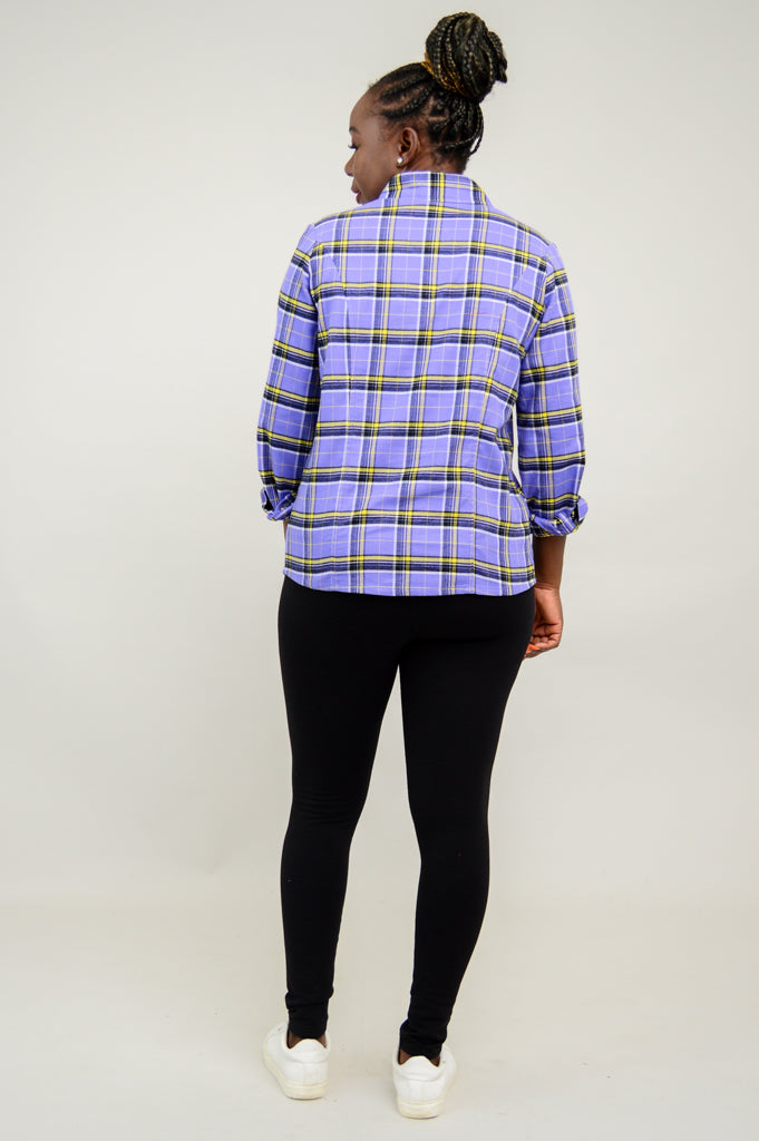Alexis Top, Comfrey Plaid, Cotton Flannel - Final Sale