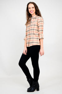 Alexis Top, Retro Plaid, Cotton Flannel - Final Sale