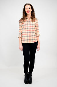 Alexis Top, Retro Plaid, Cotton Flannel - Final Sale