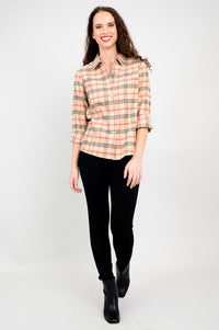 Alexis Top, Retro Plaid, Cotton Flannel - Final Sale
