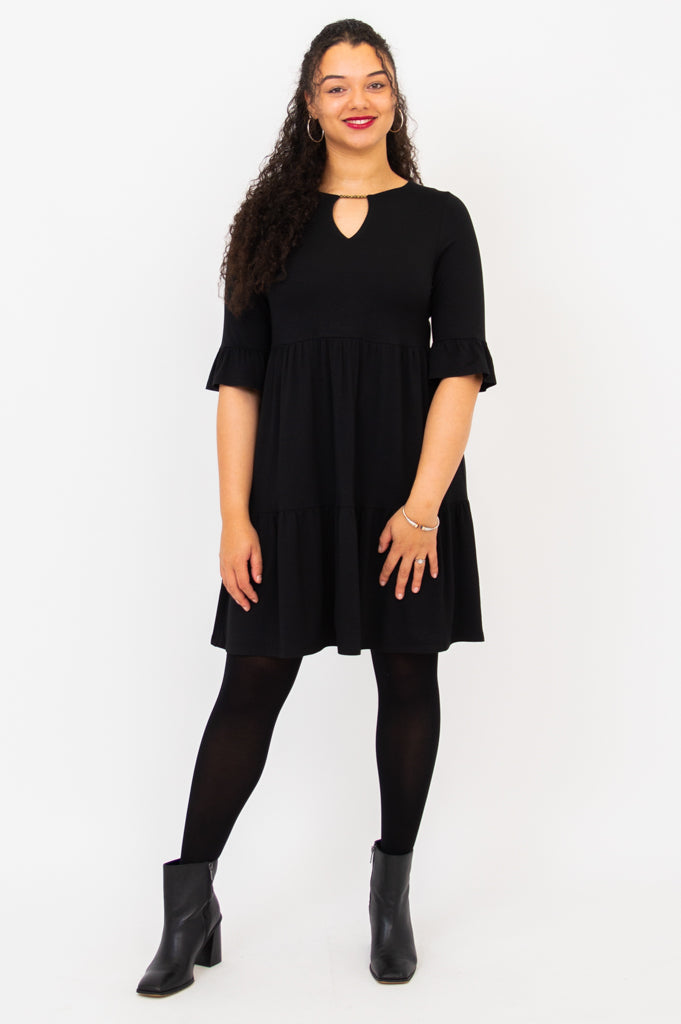Bernadette Dress, Black, Bamboo - Final Sale