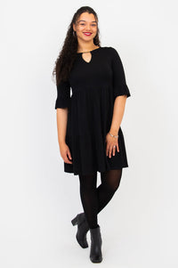 Bernadette Dress, Black, Bamboo - Final Sale