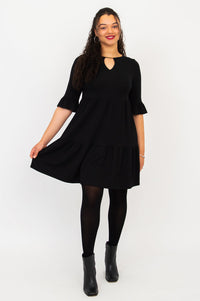 Bernadette Dress, Black, Bamboo - Final Sale