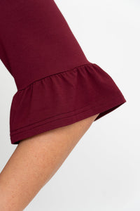Bernadette Dress, Burgundy, Bamboo - Final Sale