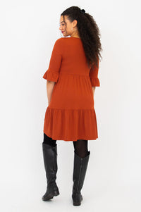 Bernadette Dress, Copper, Bamboo - Final Sale