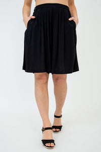 Betty Shorts, Black, Linen Bamboo - Final Sale