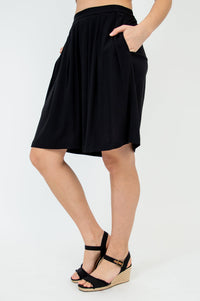 Betty Shorts, Black, Linen Bamboo - Final Sale