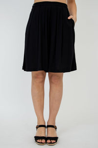 Betty Shorts, Black, Linen Bamboo - Final Sale