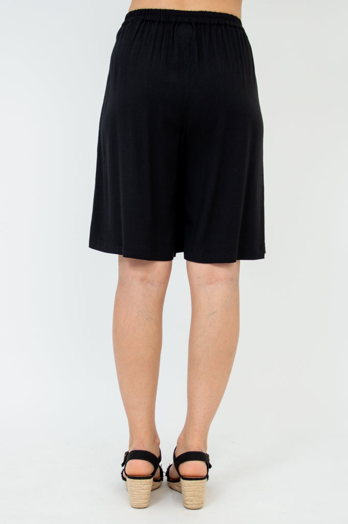 Betty Shorts, Black, Linen Bamboo - Final Sale