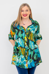 Celine Blouse, Greenroom, Linen Bamboo - Final sale