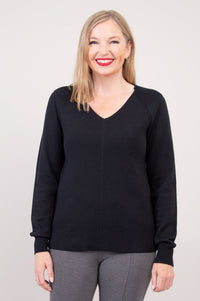 Claudia Sweater, Black, Cotton - Final Sale