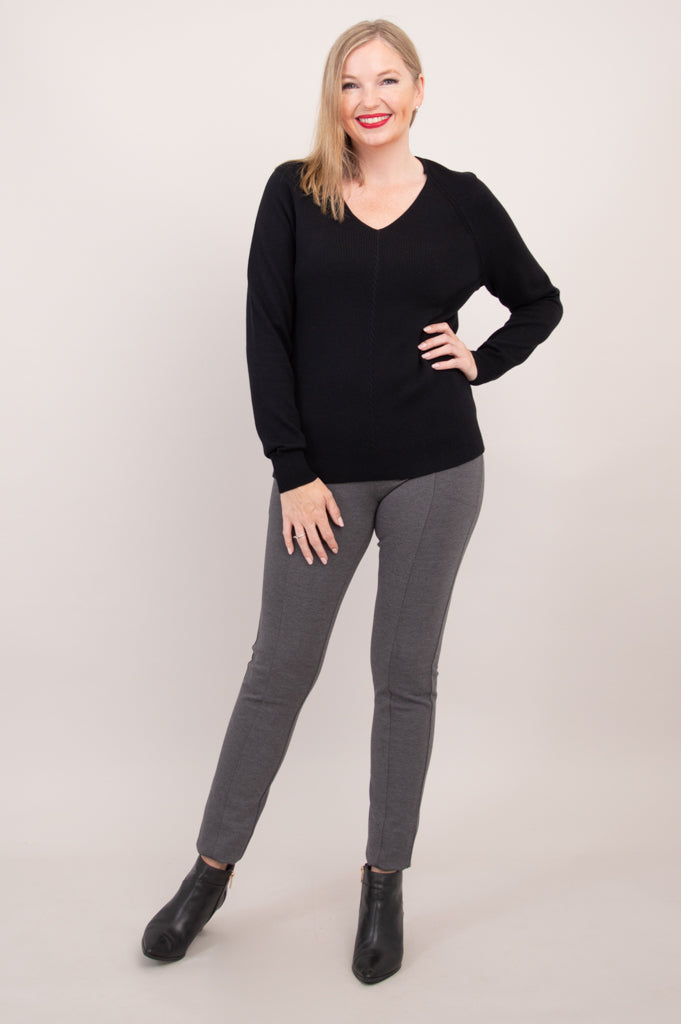 Claudia Sweater, Black, Cotton - Final Sale