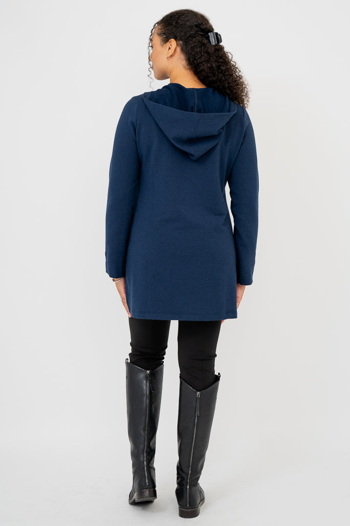 Cortes Jacket, Indigo, Bamboo Fleece