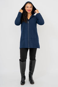 Cortes Jacket, Indigo, Bamboo Fleece