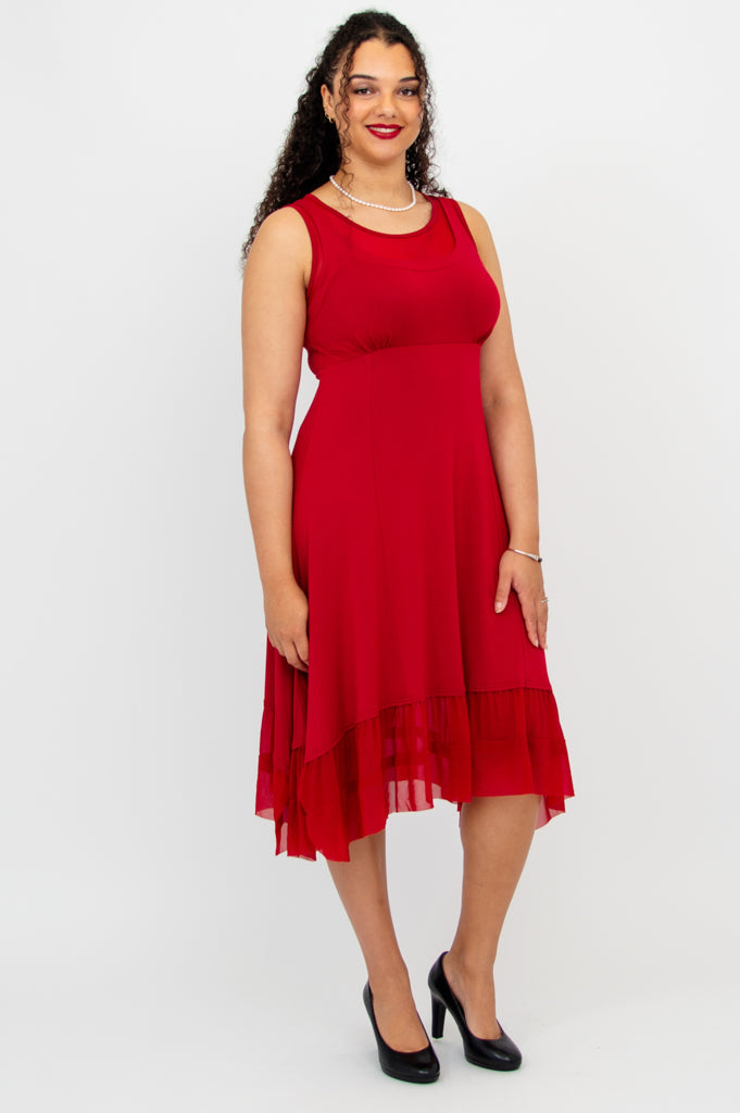 Danube Dress, Lipstick, Bamboo