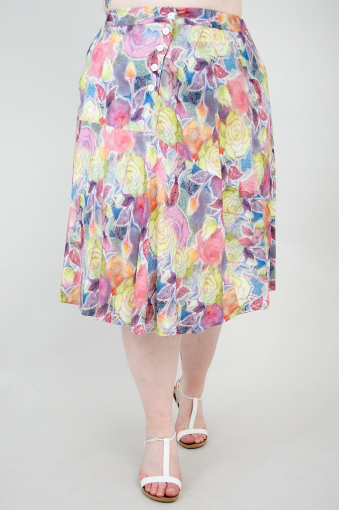 Delilah Skirt, Rosebud, Linen Bamboo - Final Sale