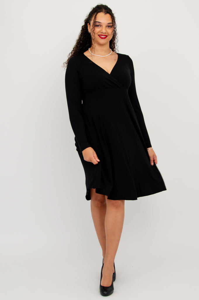 Denver Dress, Black, Bamboo