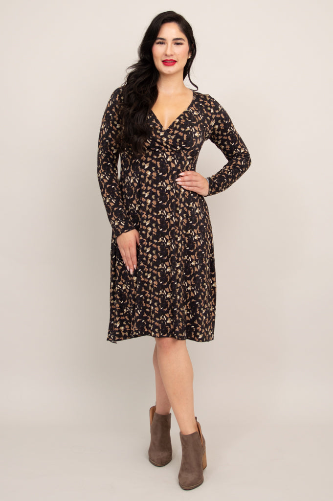 Denver Dress, Calico, Bamboo - Final Sale