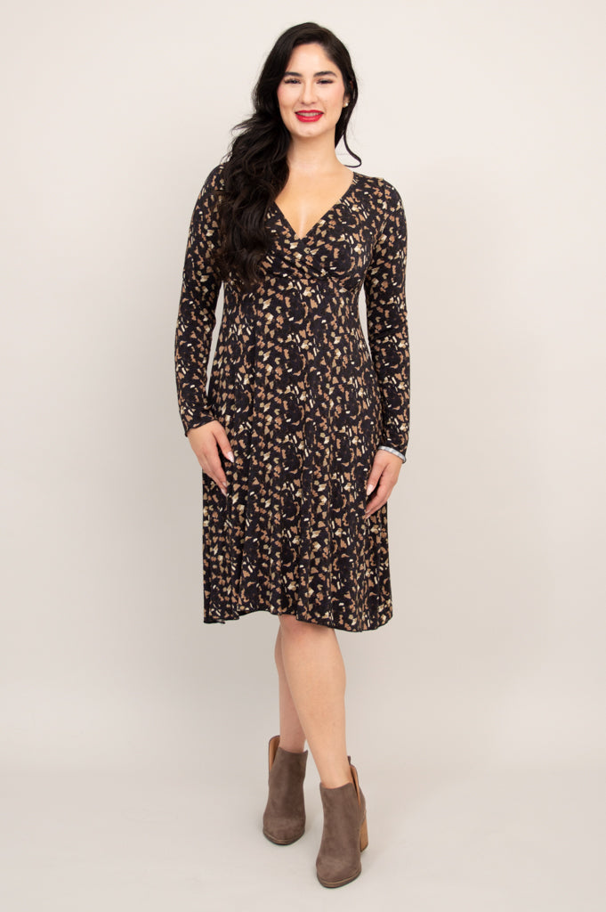 Denver Dress, Calico, Bamboo - Final Sale