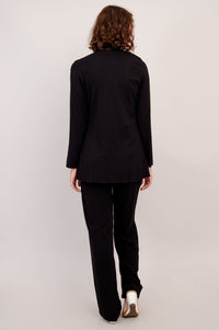 Diana Jacket, Black, Linen Bamboo - Final Sale
