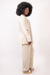 Diana Jacket, Sand, Linen Bamboo - Final Sale
