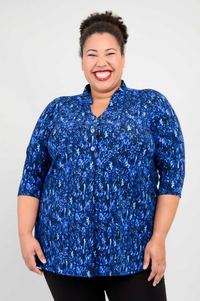 Edwina Top, Deepwater, Bamboo - Final Sale