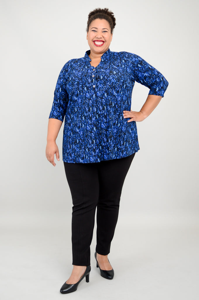 Edwina Top, Deepwater, Bamboo - Final Sale