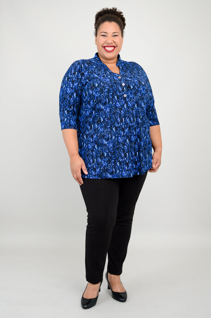 Edwina Top, Deepwater, Bamboo - Final Sale