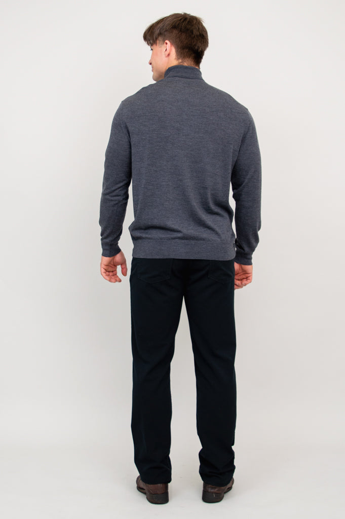 Eric Sweater, Charcoal, 100% Merino Wool