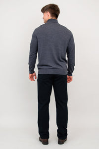 Eric Sweater, Charcoal, 100% Merino Wool