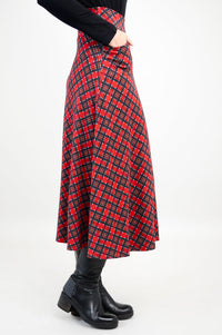 Gillian Skirt, Cherry Plaid, Bamboo- Final Sale