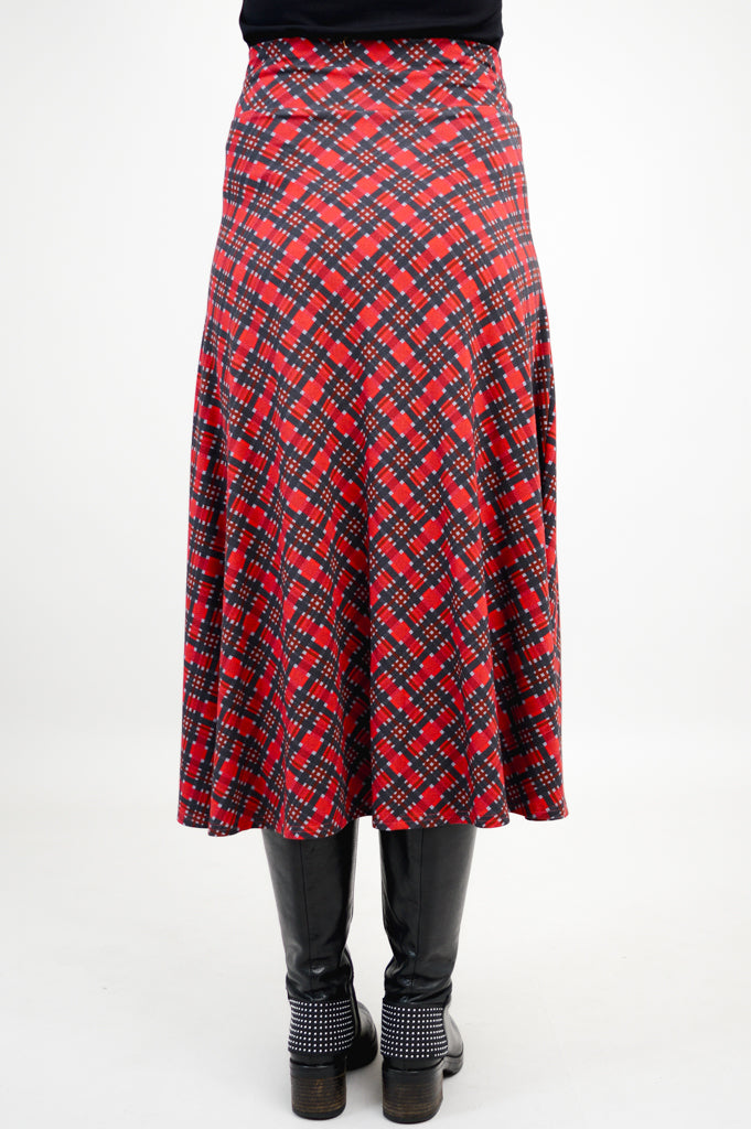 Gillian Skirt, Cherry Plaid, Bamboo- Final Sale