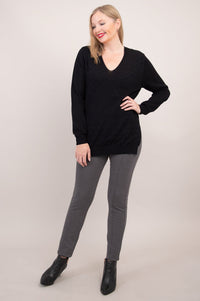 Greta Sweater, Black, Cotton - Final Sale