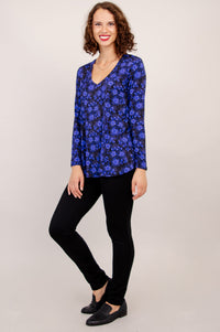 Jackie L/S Top, Snow Flower, Bamboo - Final Sale