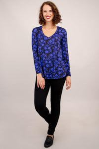 Jackie L/S Top, Snow Flower, Bamboo - Final Sale