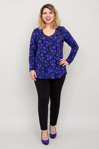 Jackie L/S Top, Snow Flower, Bamboo - Final Sale