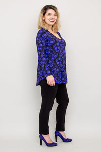 Jackie L/S Top, Snow Flower, Bamboo - Final Sale