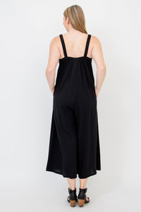 Joanna Jumpsuit, Black, Linen Bamboo