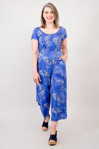 Julie Jumpsuit, Blue Jordan, Bamboo - Final Sale
