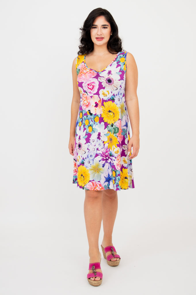 Lanai Sleeveless Midi Dress, Francisco, Bamboo - Final Sale