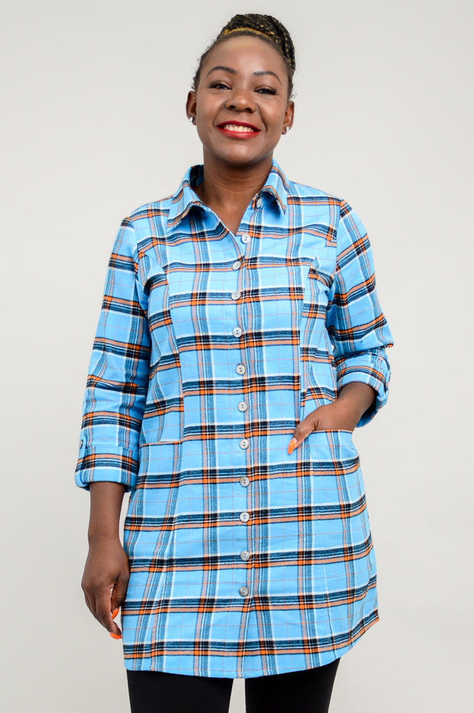 Larissa Tunic, Peko Plaid, Cotton Flannel - Tent Sale